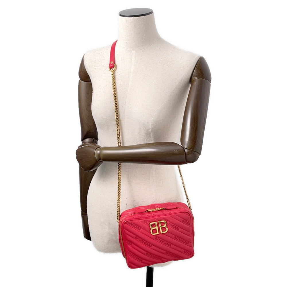BALENCIAGA BBReporter ChainShoulder Red526678 Leather Size XS
