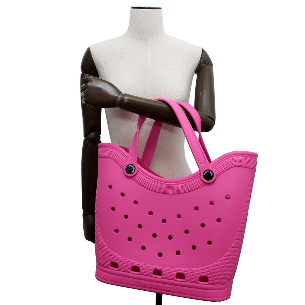 BALENCIAGA Crocs Bag Pink702266 Rubber Size Large