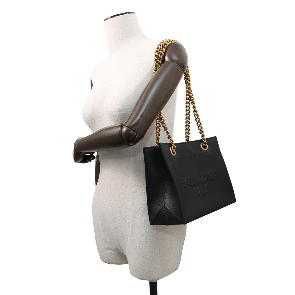 BALENCIAGA ChainHandbag Black760012 Leather Size Small