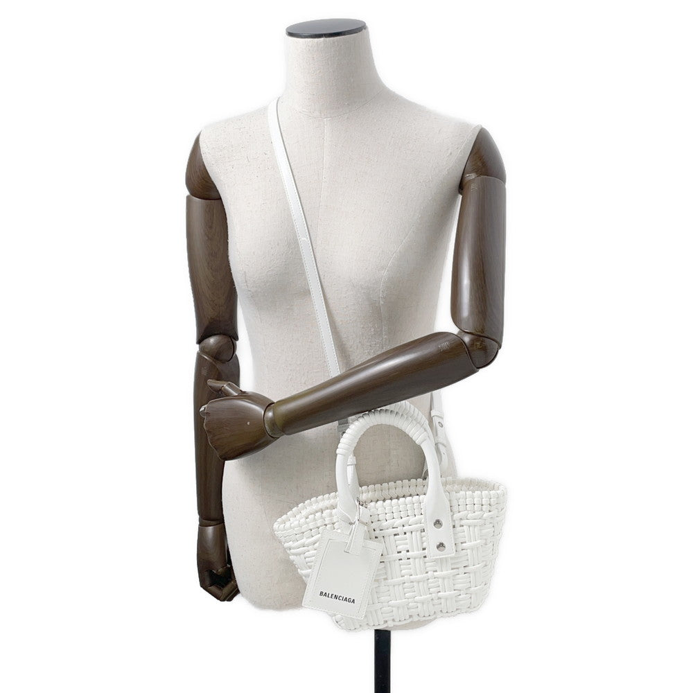 BALENCIAGA bistro White678028 Patent Leather Size XXS