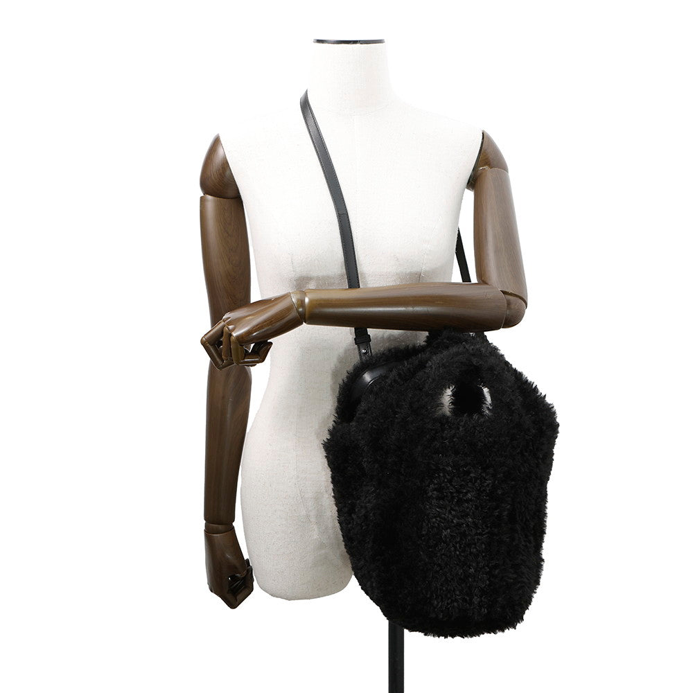 BALENCIAGA Everyday North South Tote Bag Black672793 Boa Leather Size XS