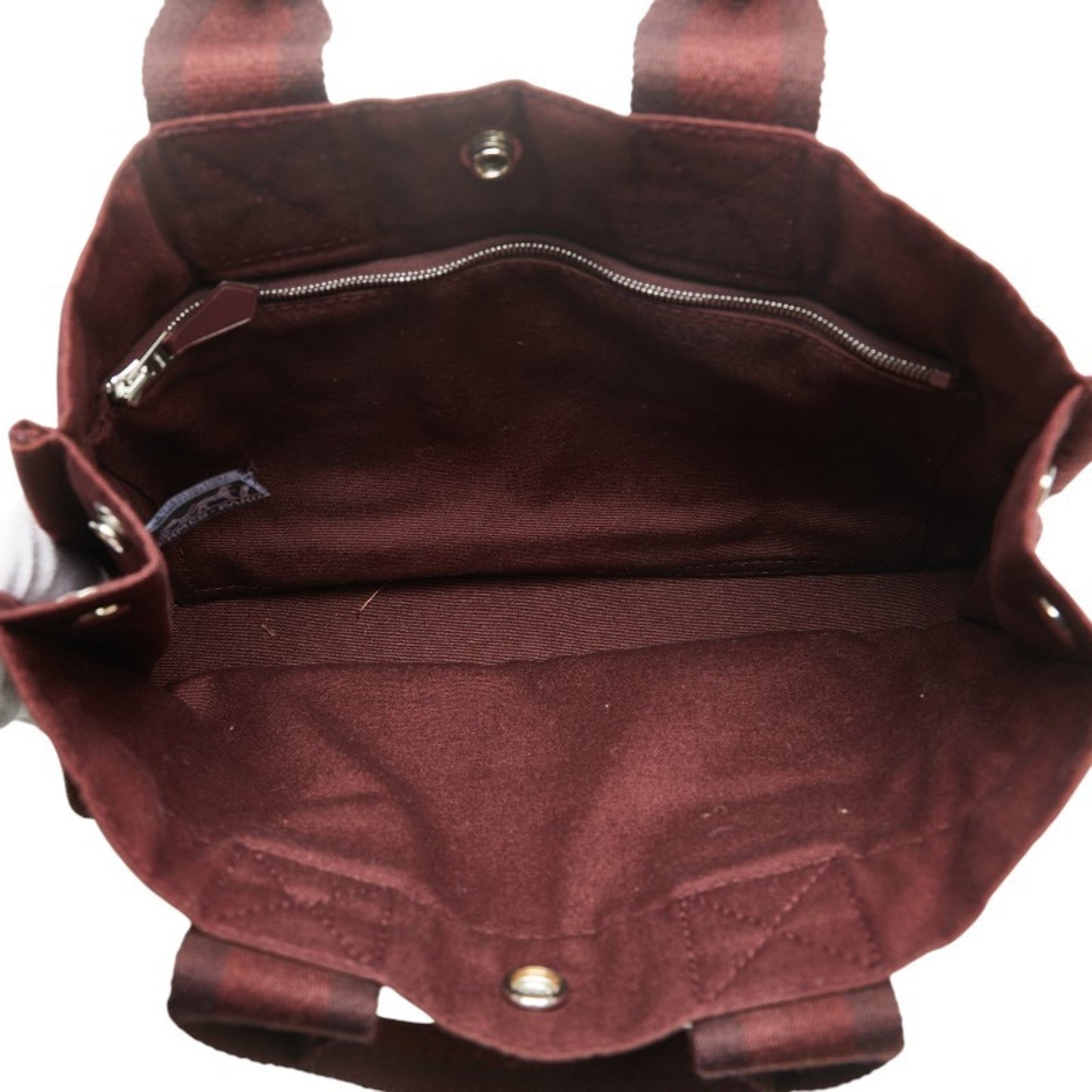 Hermes Wine Canvas Handbag ( )