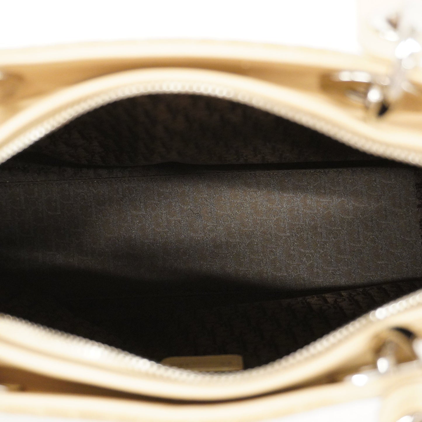 CHRISTIAN DIOR Cannage/Lady Dior Tote Bag Women's Suede Tote Bag Beige