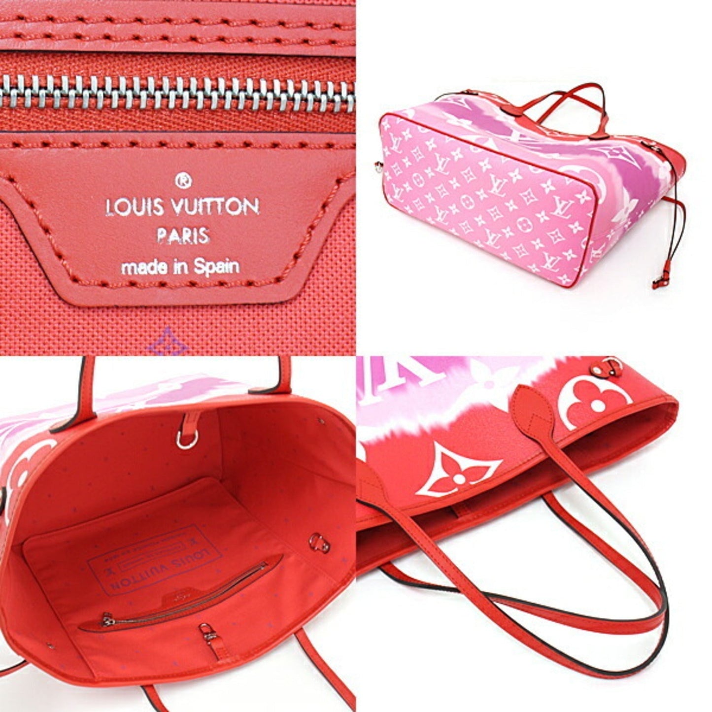 Louis Vuitton LV Escal Neverfull MM M45127 Tote Bag Rouge Red