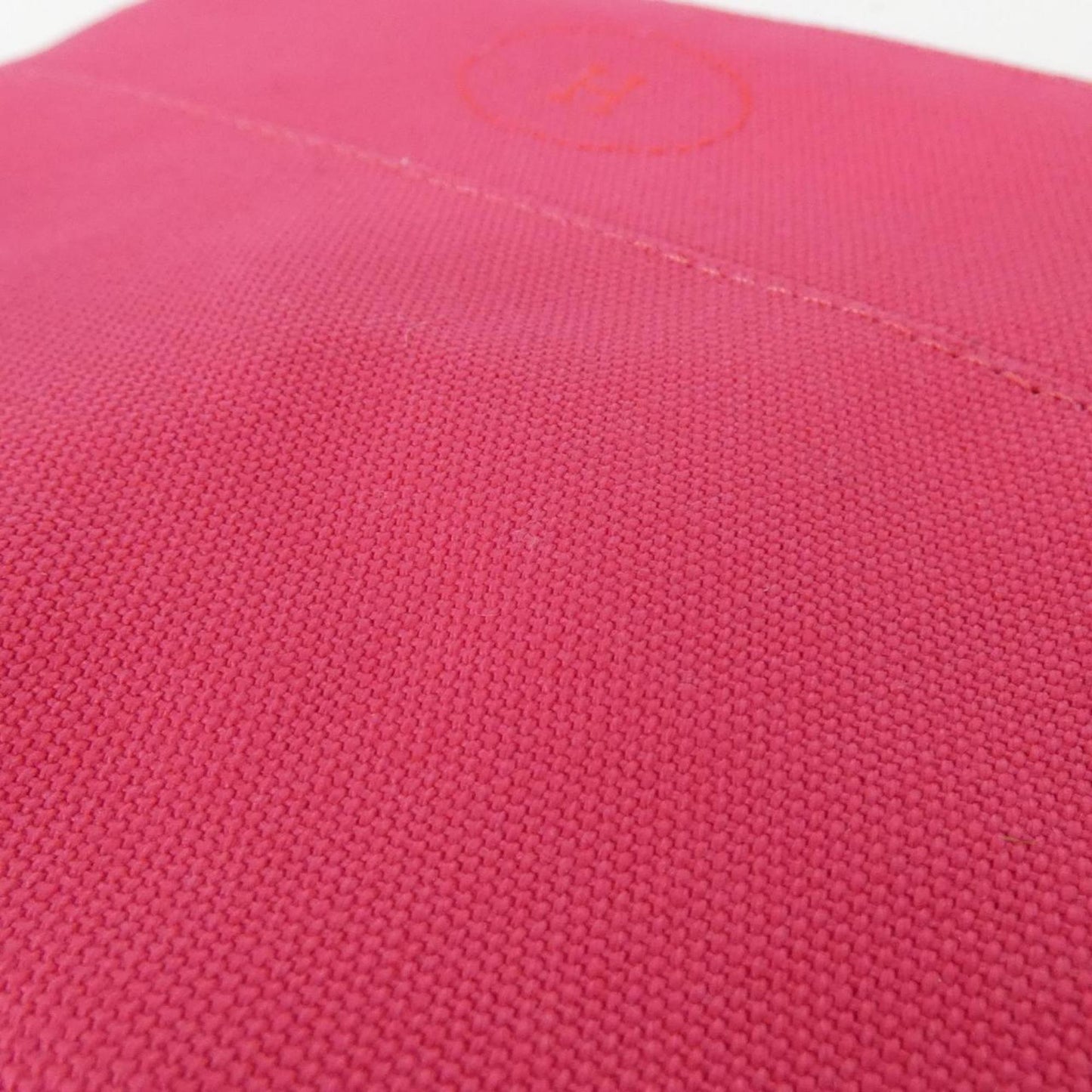 Hermes Silver Canvas Pouch ( )