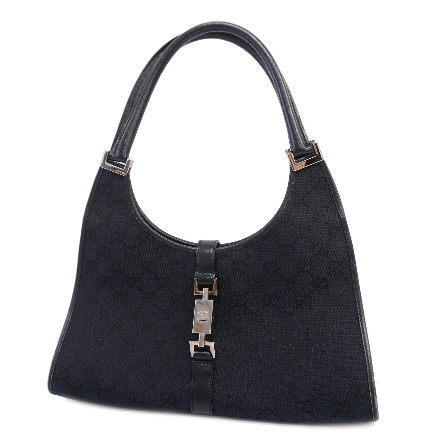 GUCCIAuth Jackie Handbag 002 1067 Women's Leather,GG Canvas Black