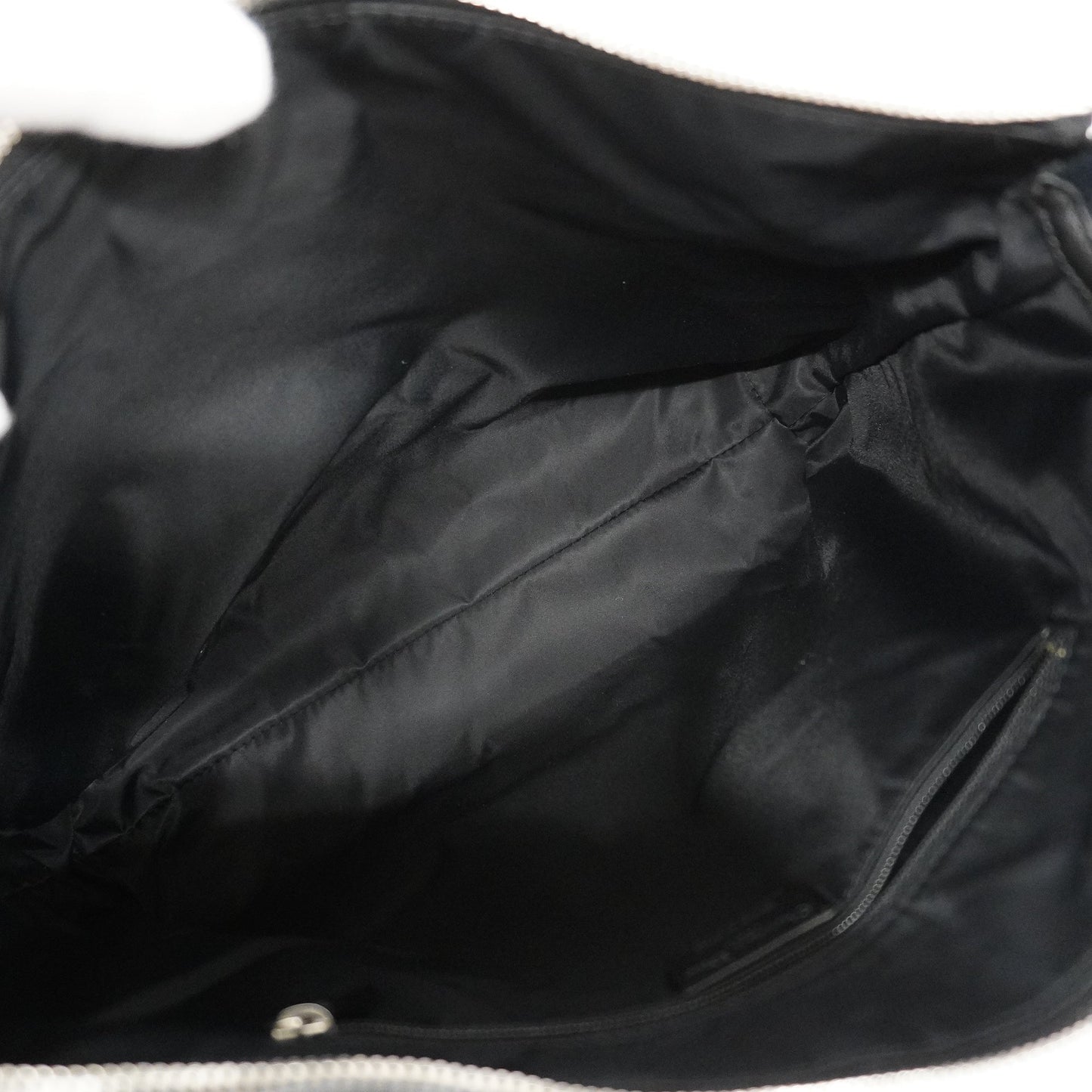 CHRISTIAN DIOR Trotter Shoulder Bag Women's Canvas,Leather Black