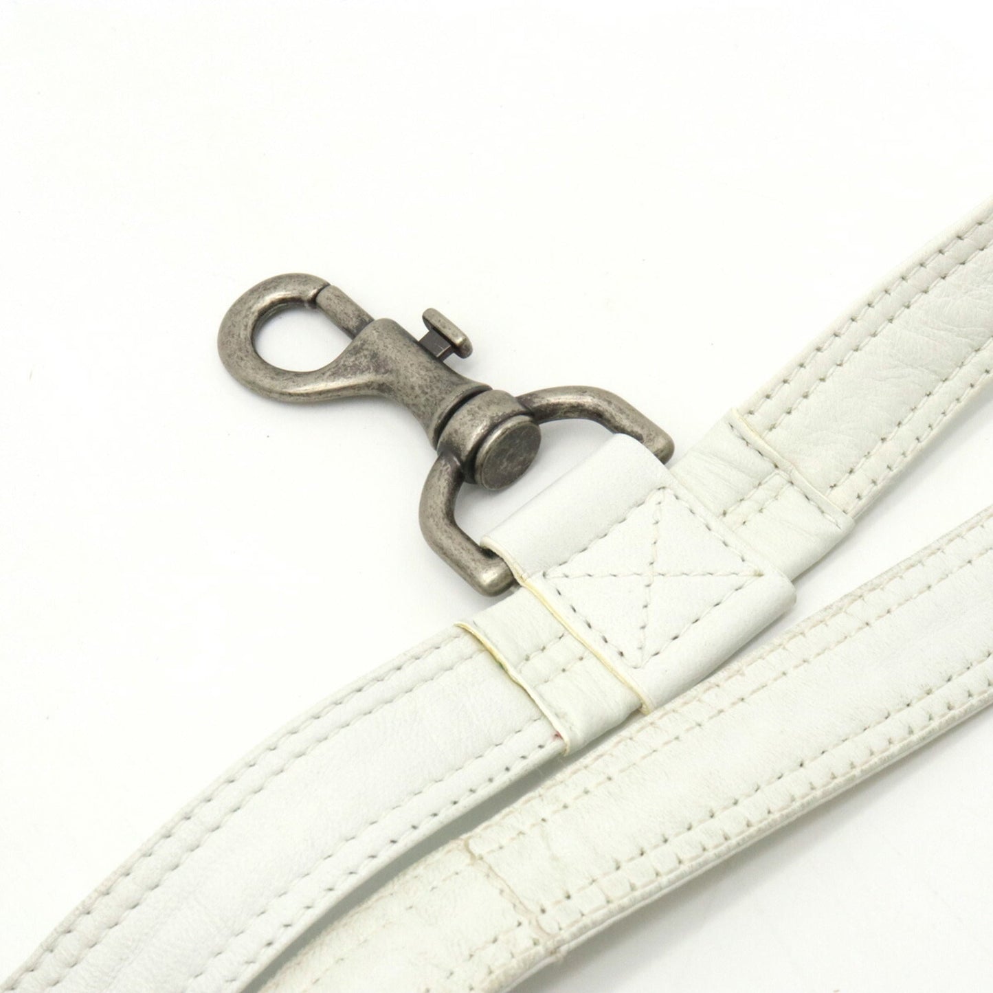 CHRISTIAN DIOR Lady Cannage Shoulder Bag Leather White