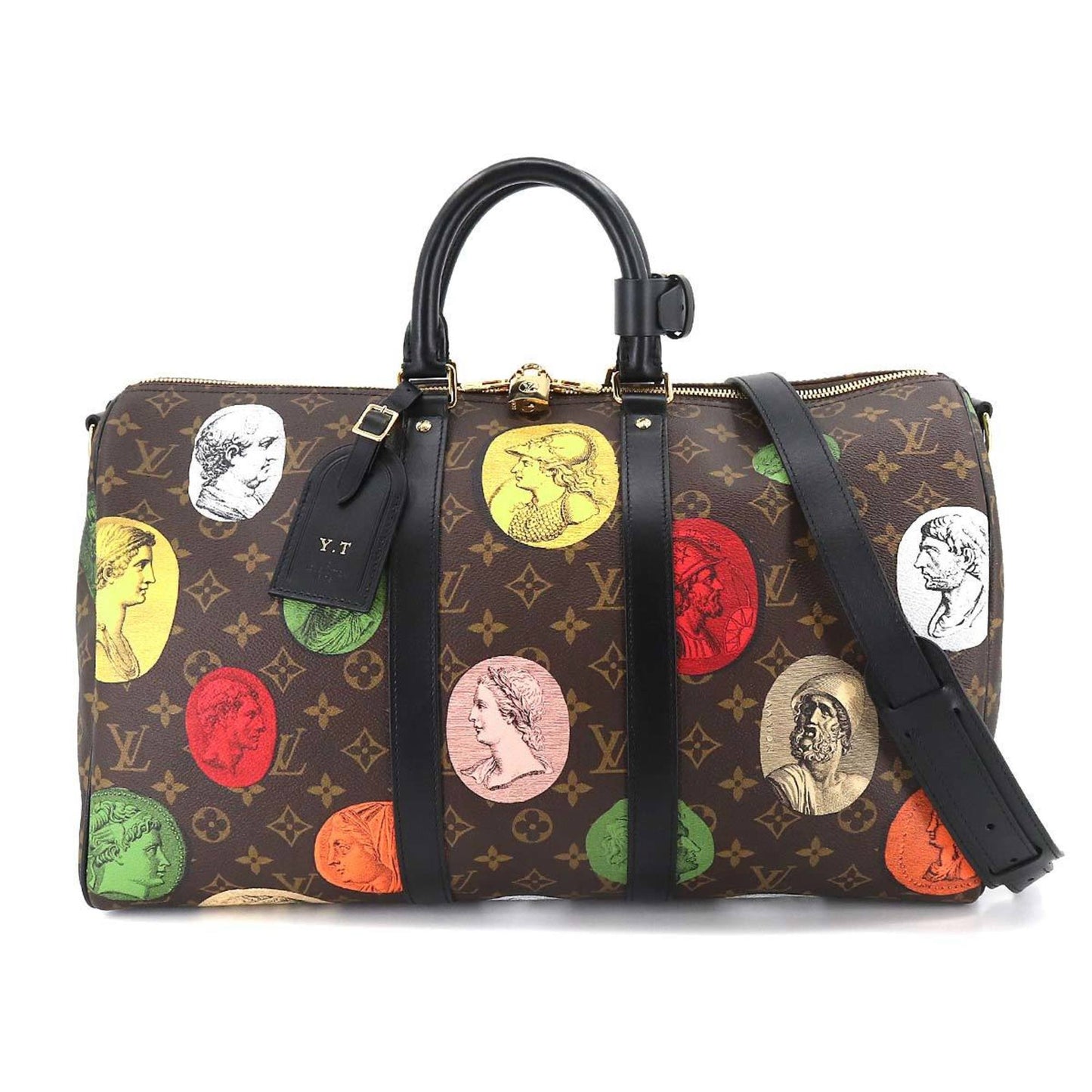 LOUIS VUITTON Fornasetti Monogram Cameo Keepall Bandouliere 45 Boston Shoulder Bag M59261 RFID