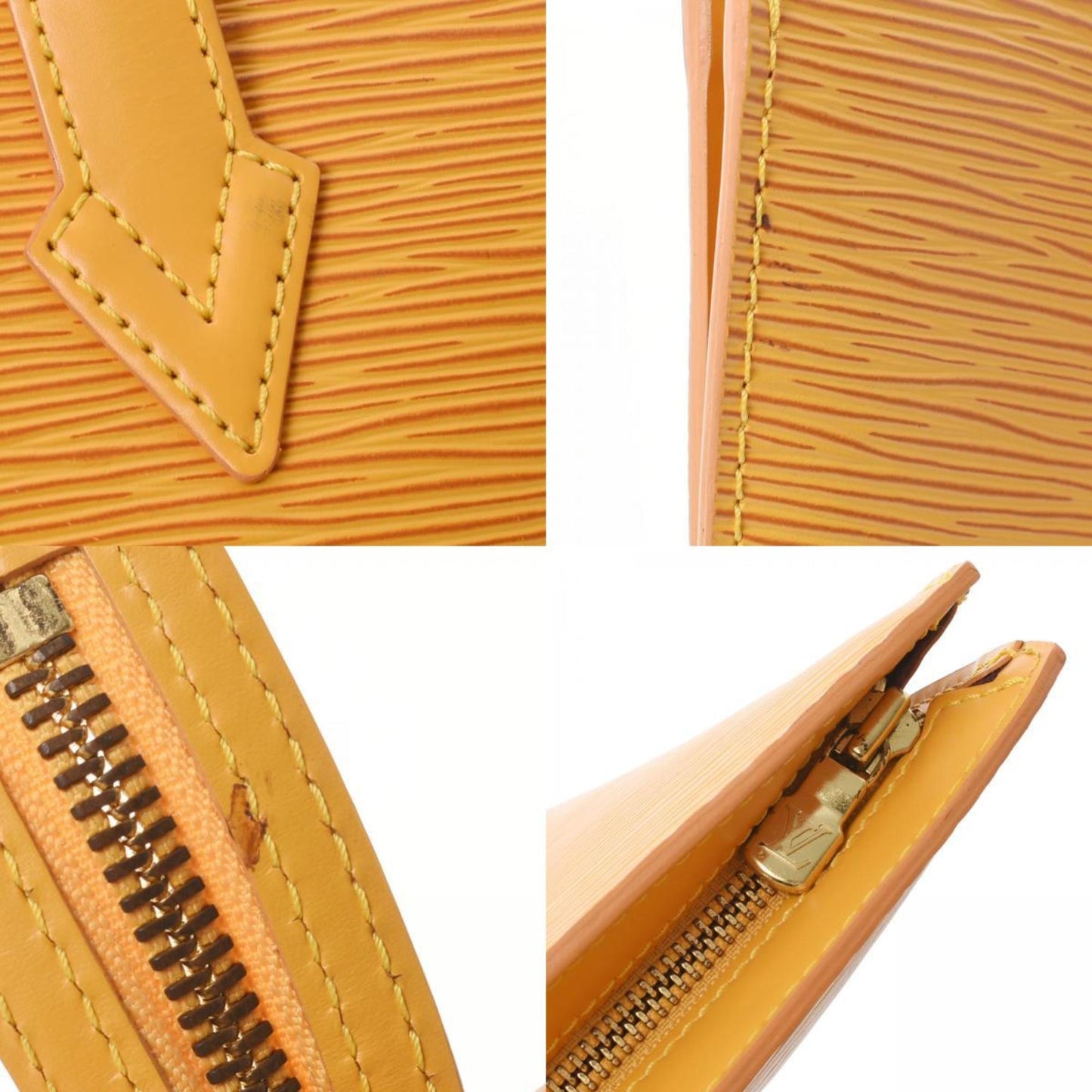 LOUIS VUITTON Epi San Jack Poignier Long Yellow M52339 Ladies Leather Shoulder Bag