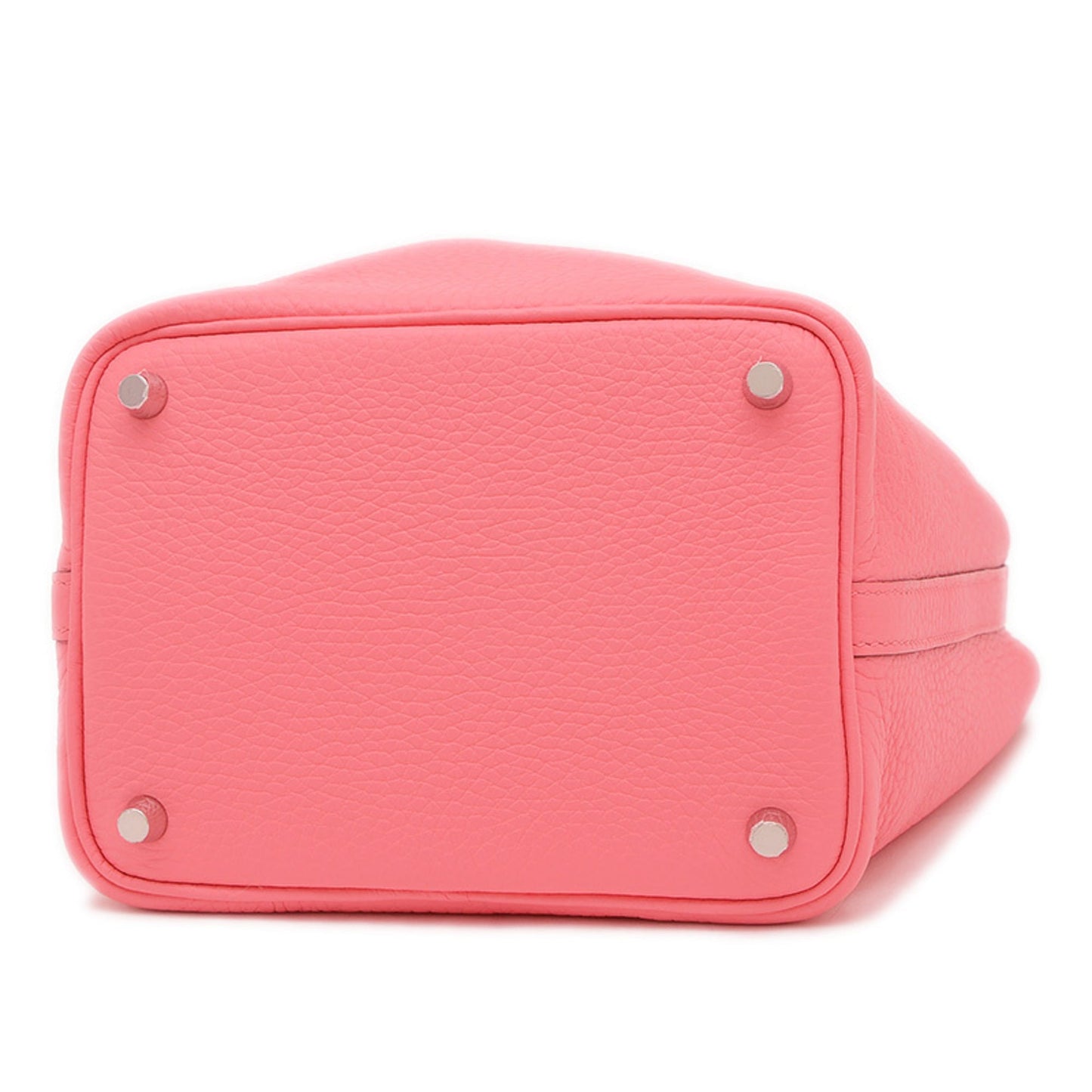 Hermes Rose Azalee Taurillon Clemence Leather Handbag ( )