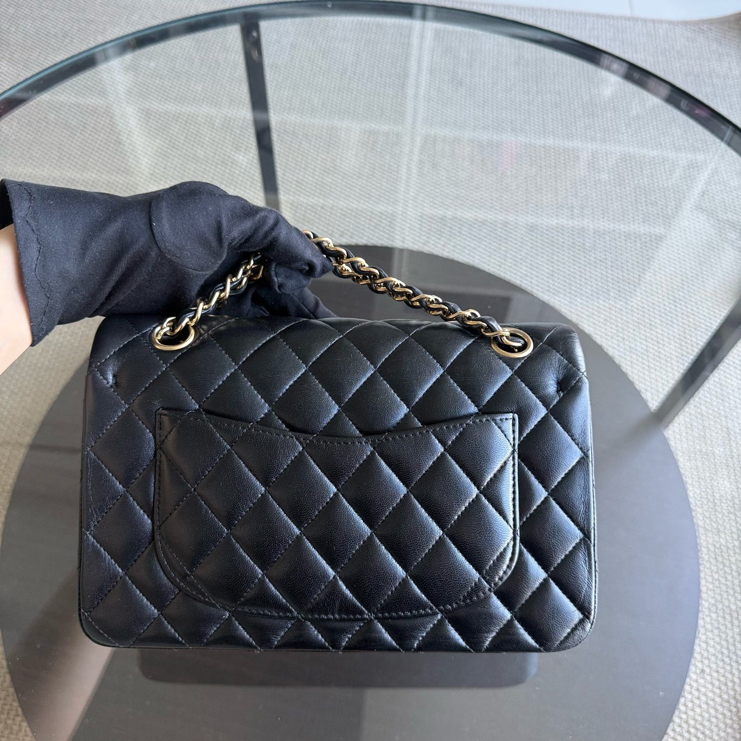 Chanel Classic Flap Small - 23CM Quilted Lambskin Black Gold Hardware Series 26