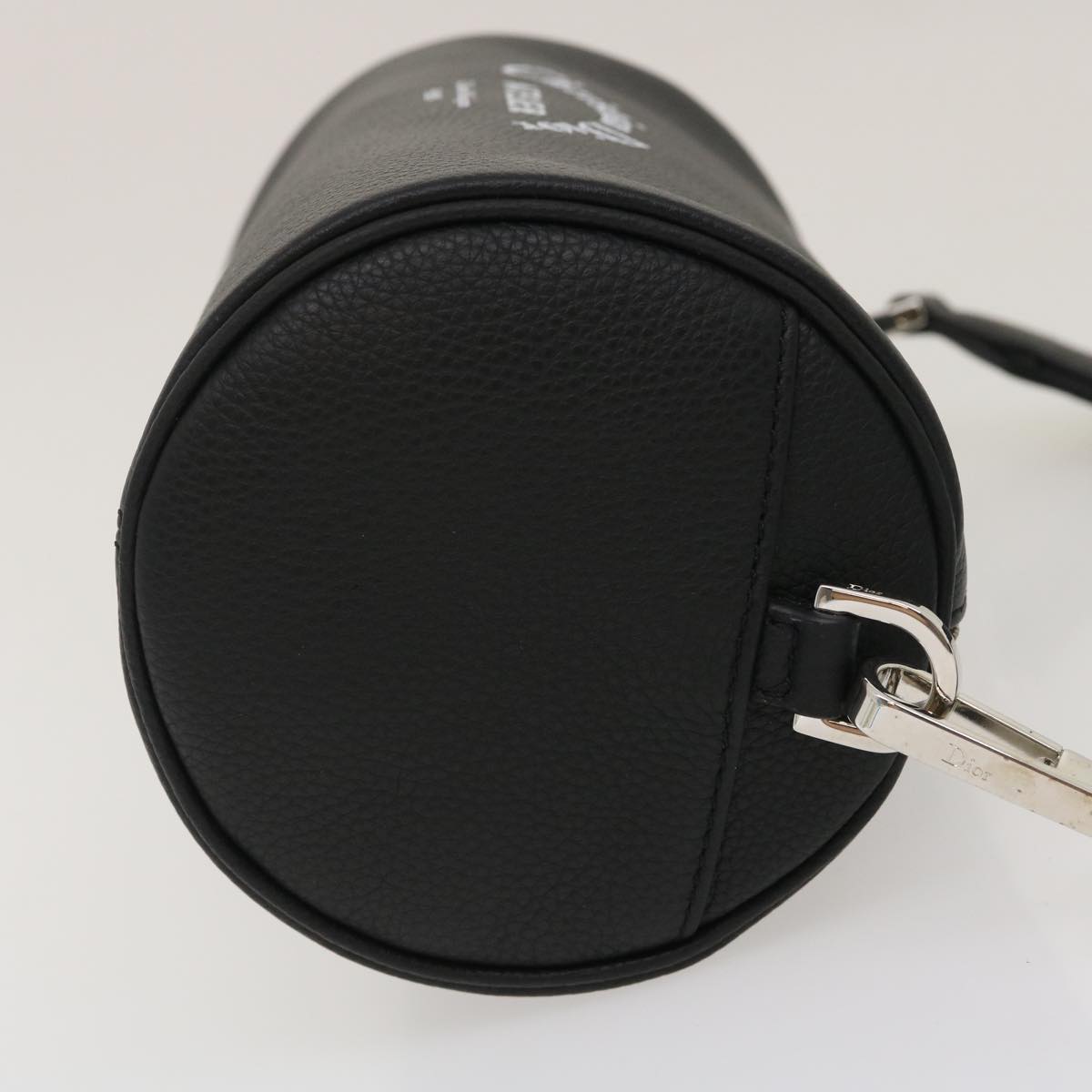 CHRISTIAN DIOR Atelier Roller Bag Shoulder Bag Leather Black 29708A