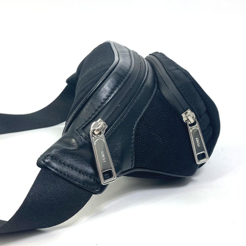 FENDI Sling bag 7VA483 polyamide/leather black Crossbody Shoulder Bag Zucca mesh mens