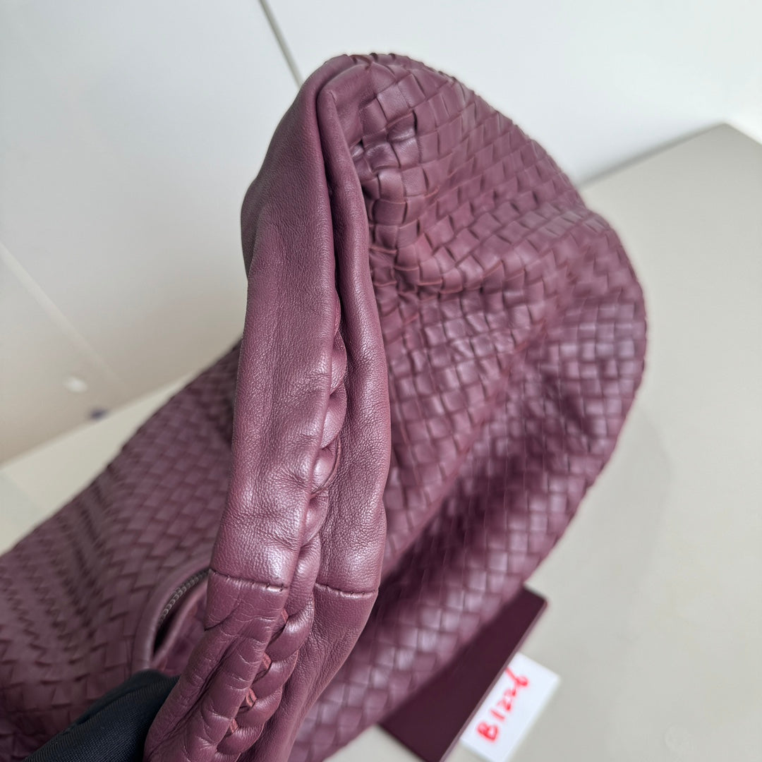 Bottega Veneta Belly Hobo Intrecciato Burgundy Large 50cm