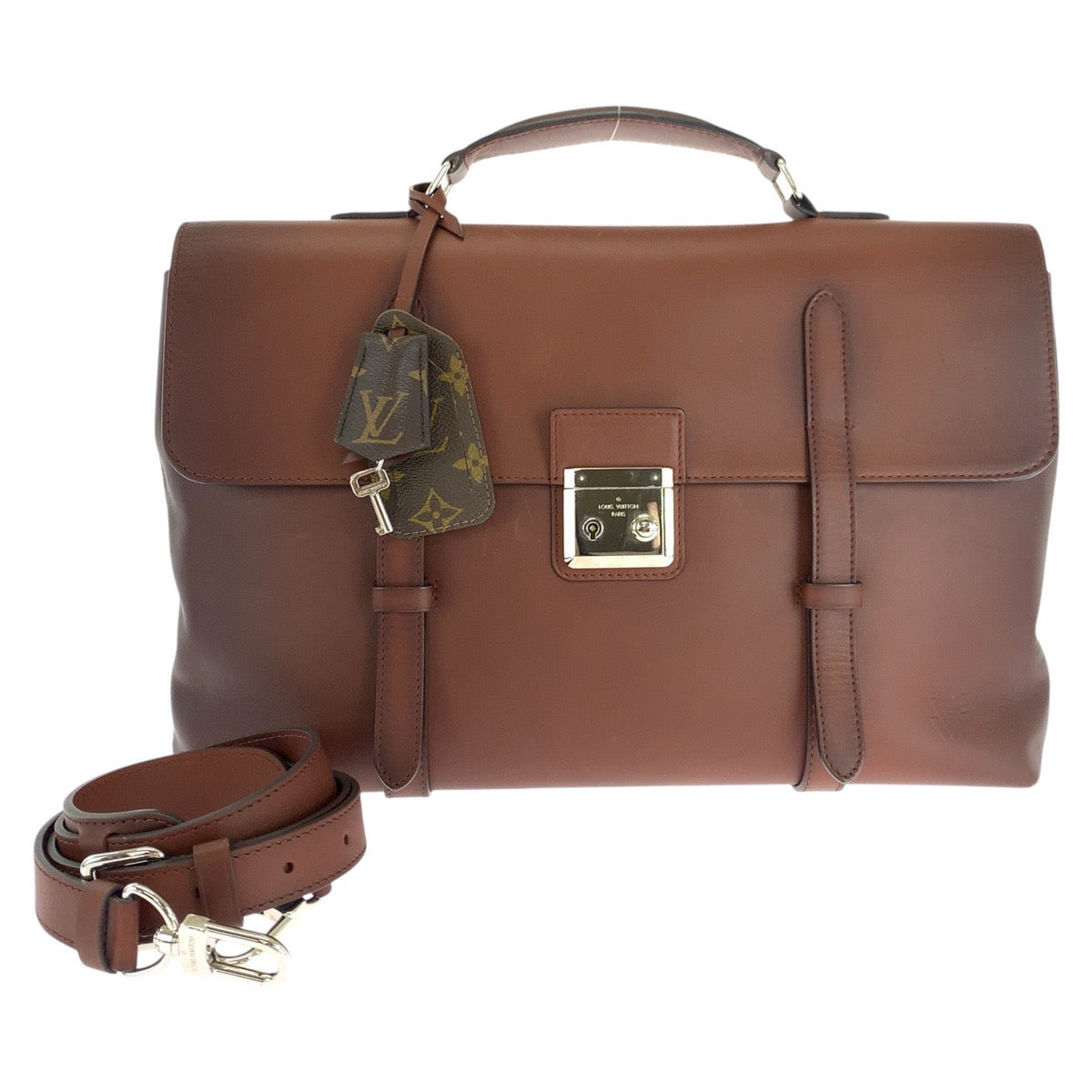 LOUIS VUITTON Business bag M50451 leather Brown Monogram Cuir Cultable