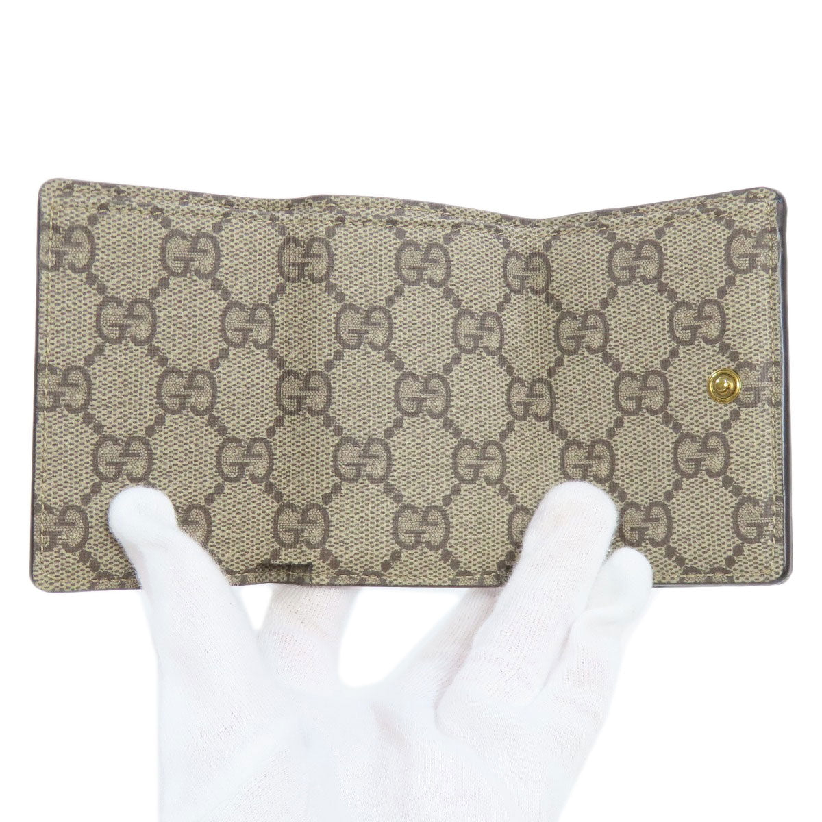 BALENCIAGA Bifold Wallet 681704 PVC Brown Gucci collaboration tri-fold wallet Women