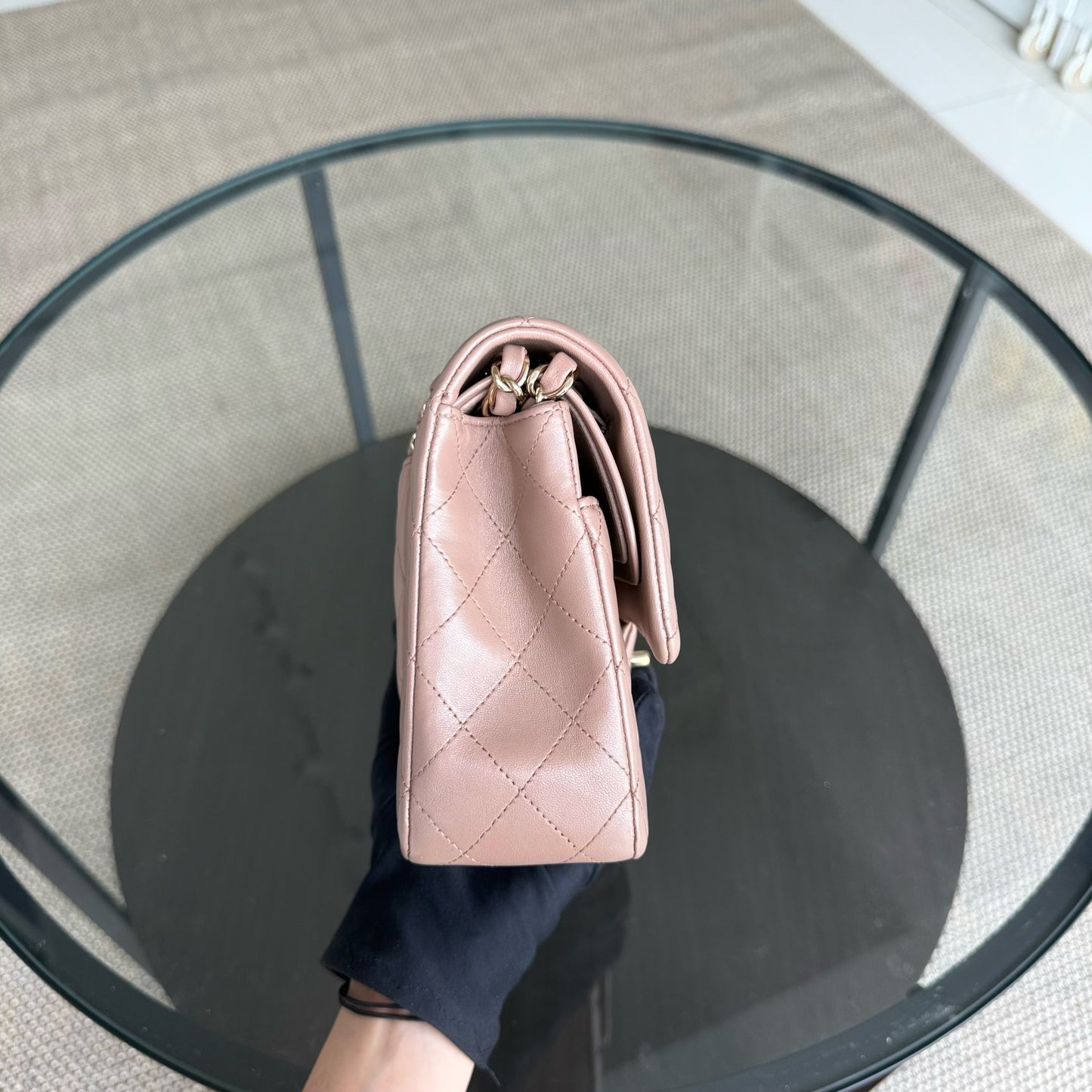 Chanel Classic Flap Medium - 25CM Quilted Lambskin Caramel Brown Gold Hardware Series 24