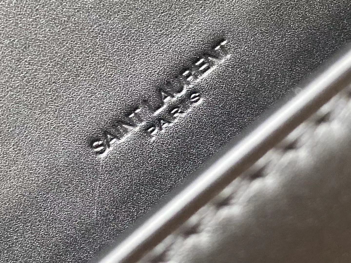 Top Quality Kaia North/South Satchel Bag In Vegetable Tanned Black Material With Gold Hardware For Women 6.6in/18cm YSL 668809BWR0W1000