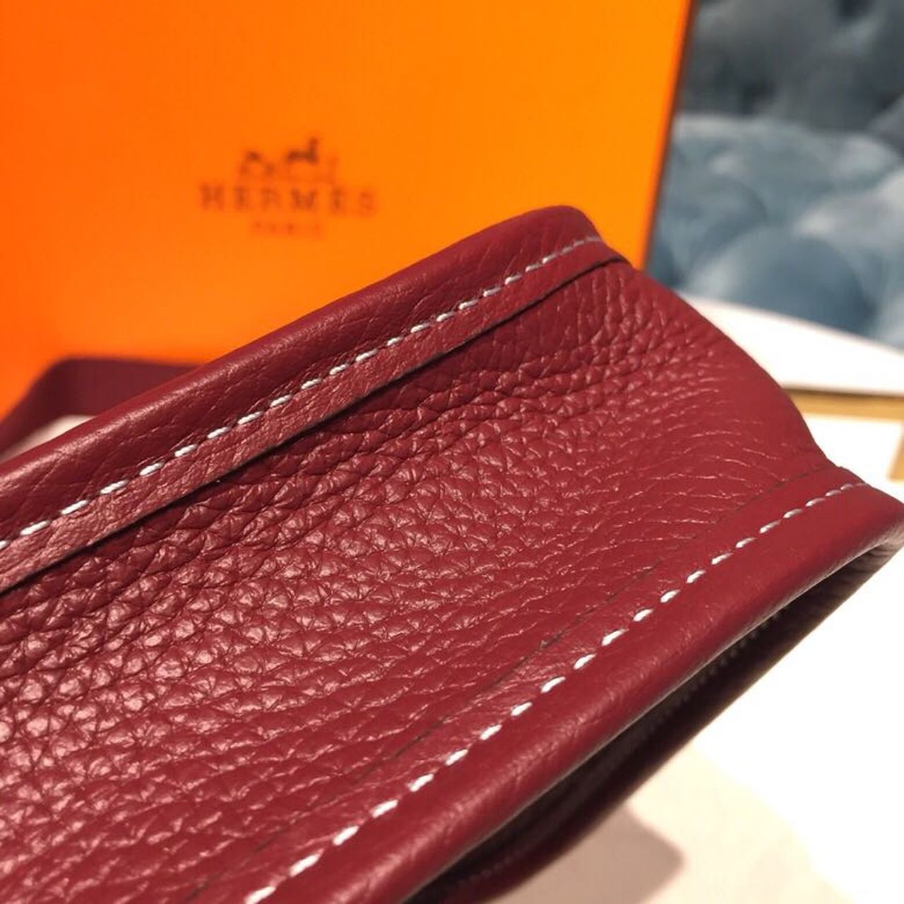 Top Quality Evelyne II TPM Bag Burgundy For Women SiTop Qualityer Toned Hardware 7.9in/20cm