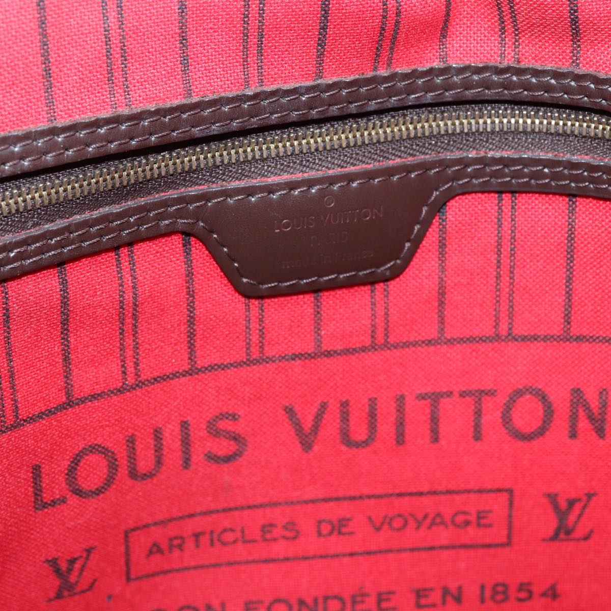 LOUIS VUITTON Damier Ebene Neverfull MM Tote Bag N51105 LV Auth 87567