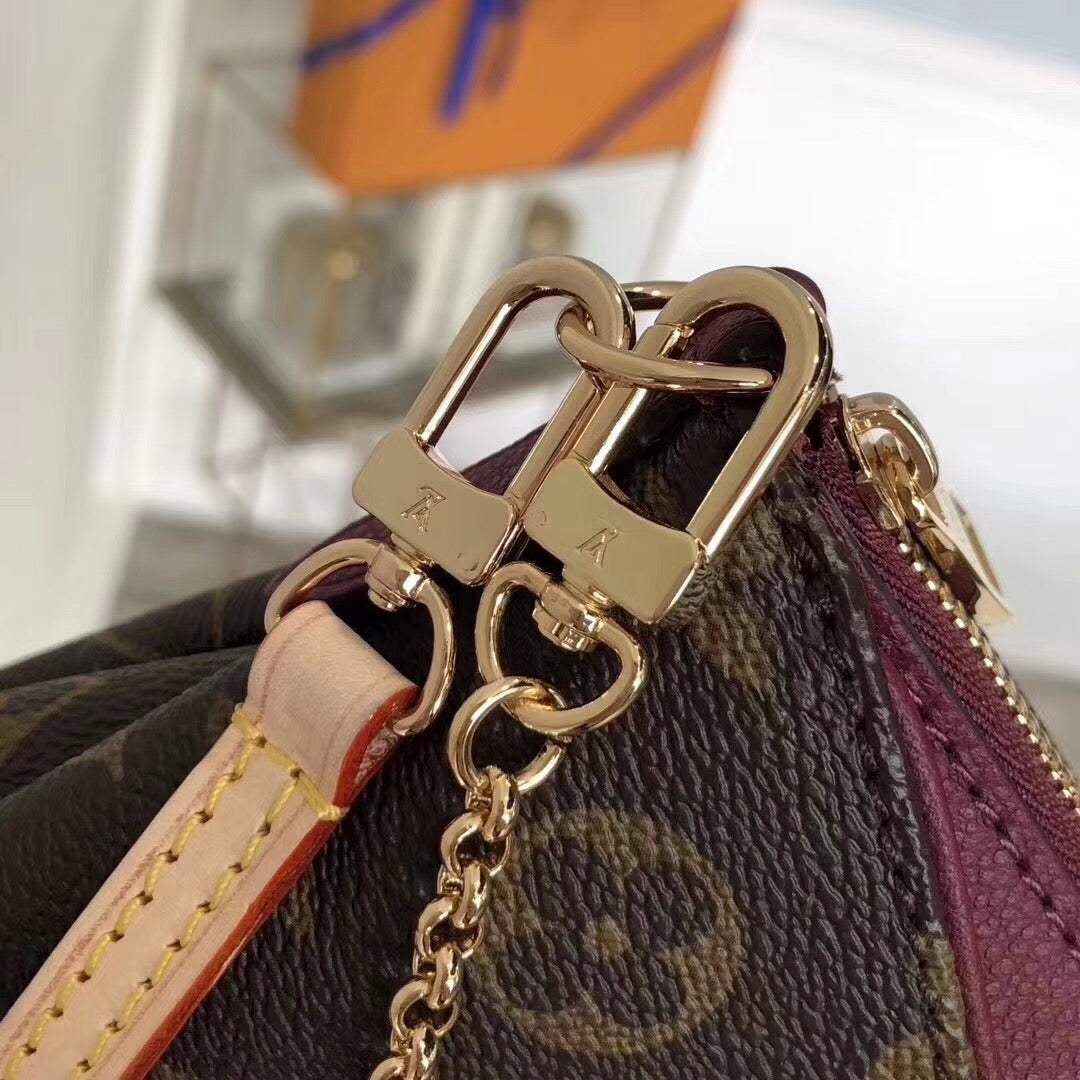 Top Quality Pallas Clutch Monogram Canvas Burgundy For Women, WoHandbag, Shoulder And Crossbody Bags 8.3in/21cm Top Quality M41639