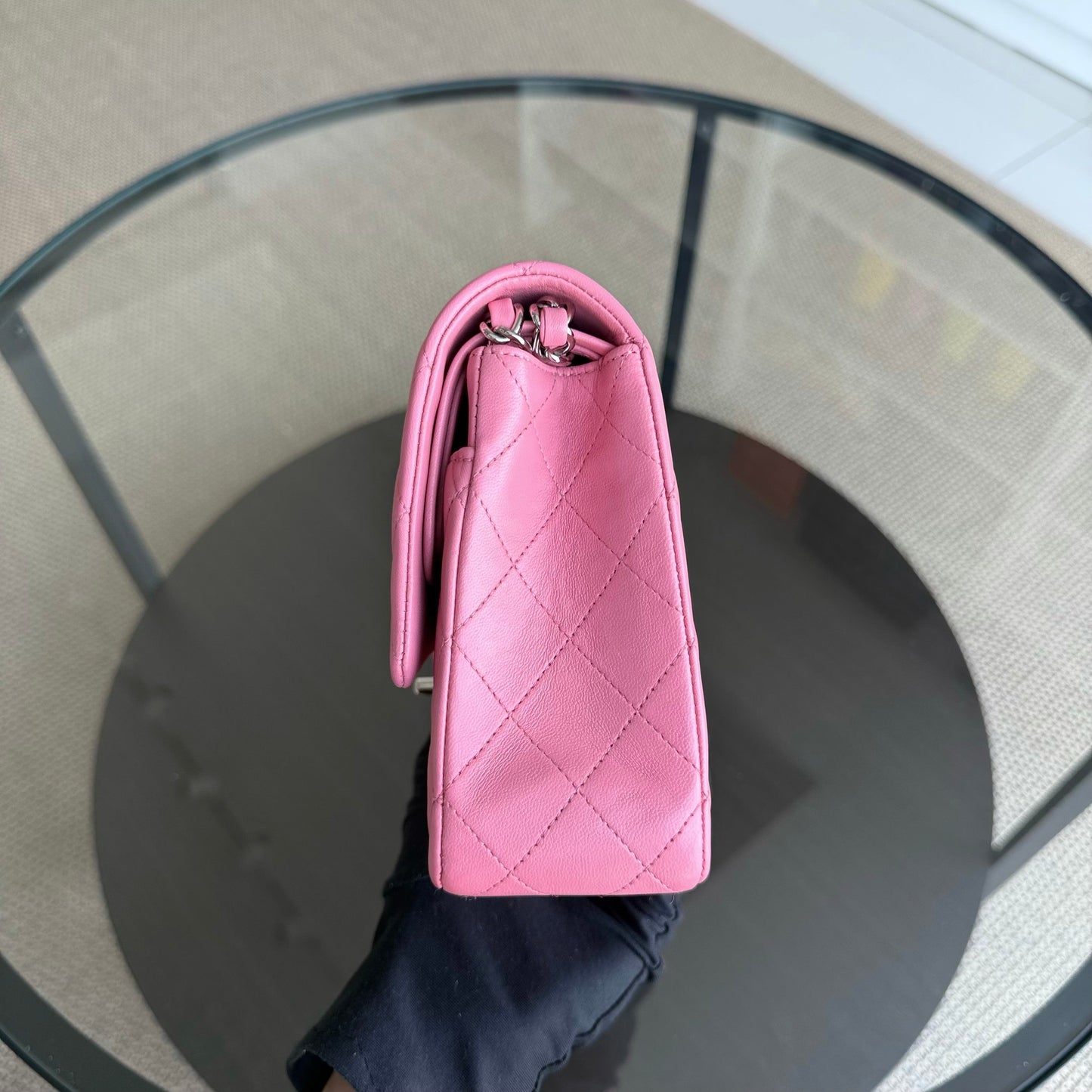 Chanel Classic Flap Medium - 25CM Quilted Lambskin Light Pink Gold Hardware Series 18