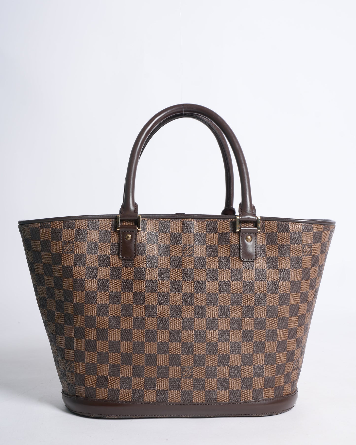 Louis vuitton manosque gm tote bag in damier ebene canvas