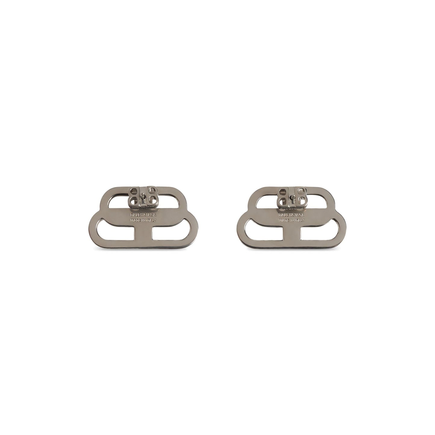 BALENCIAGA BB SMALL STUD EARRINGS IN CRYSTAL/SILVER