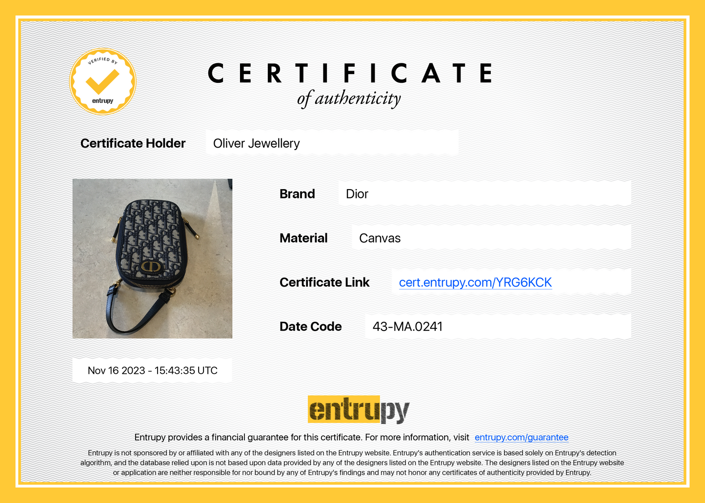 Christian Dior 2021 Oblique 30 Montaigne Phone Holder