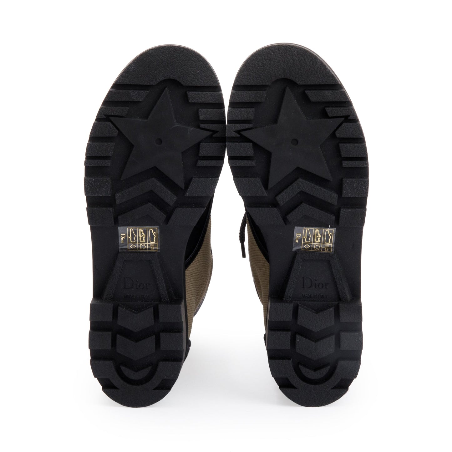 Christian Dior 2021 Taupe/Black Technical Fabric & Calfskin Leather D-Major Ankle Boot, Size 37.5