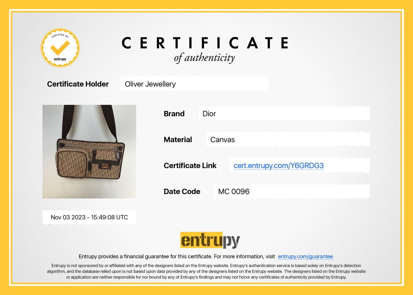 Christian Dior Brown Diorissimo Street Chic Waist Bag