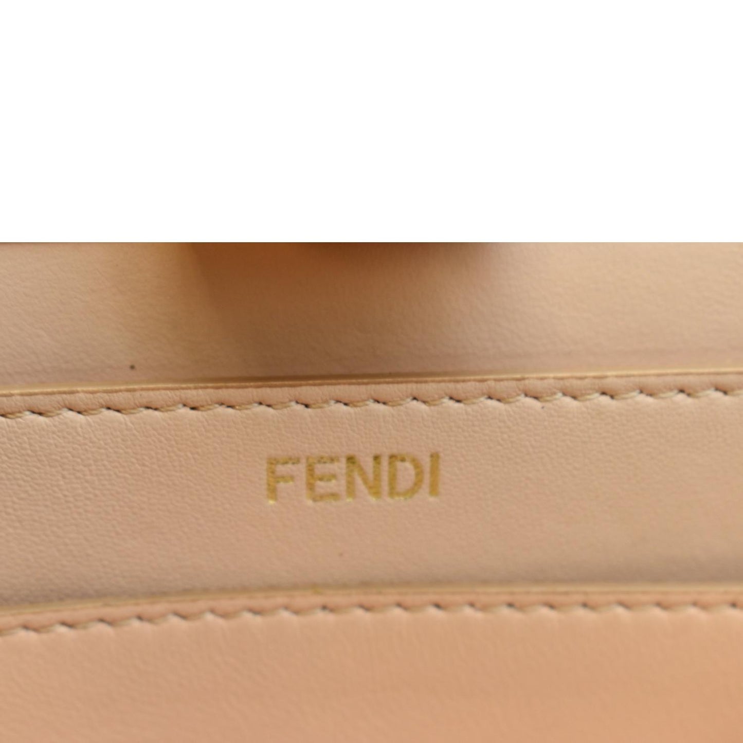 FENDI Peekaboo Iseeu Small Leather Tote Bag White