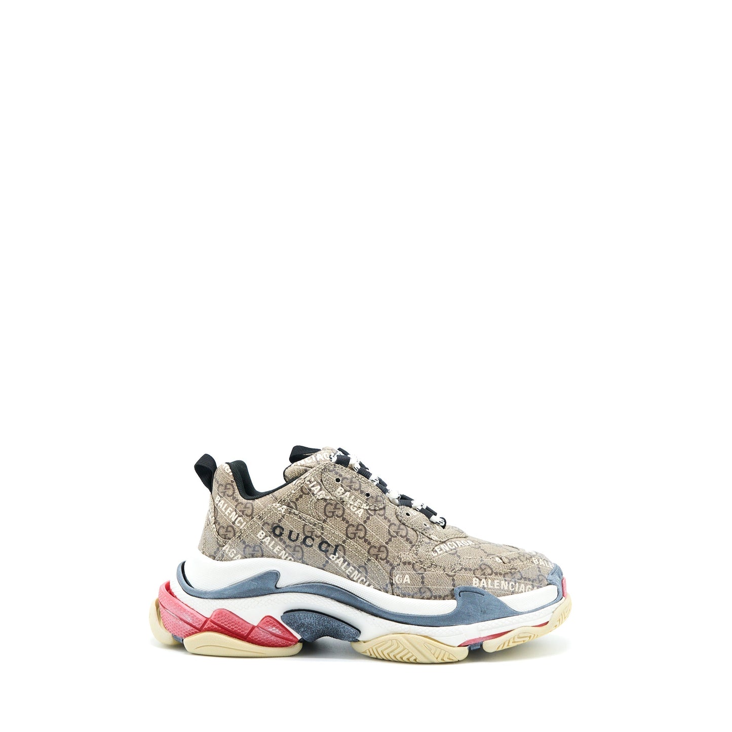 Gucci x Balenciaga Size 39 Triple S The Hacker Project Polyester/Rubber Multicolour
