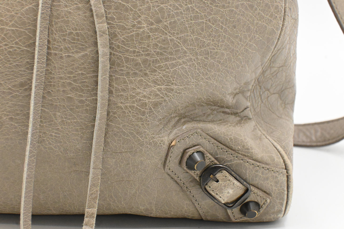 Balenciaga Medium Le City in Beige Arena Leather