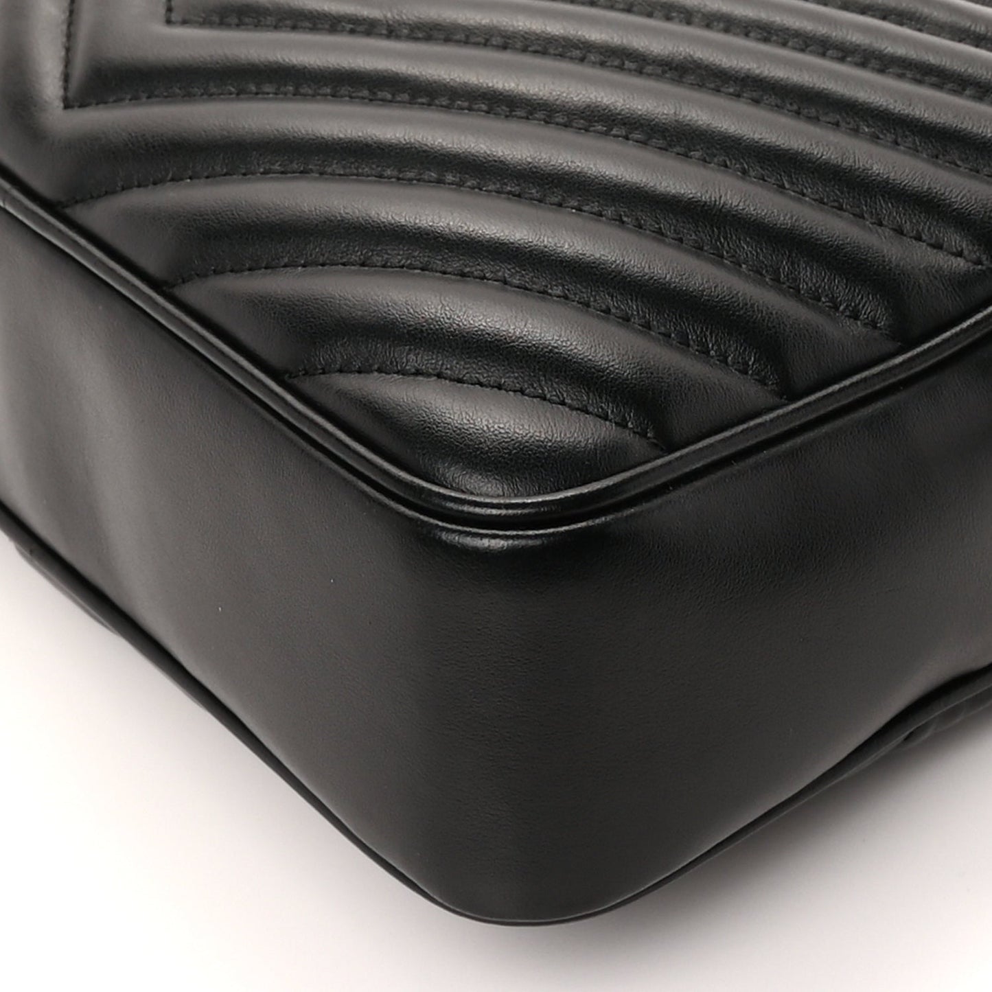 Saint Laurent Calfskin Matelasse Monogram Lou Camera Bag Black