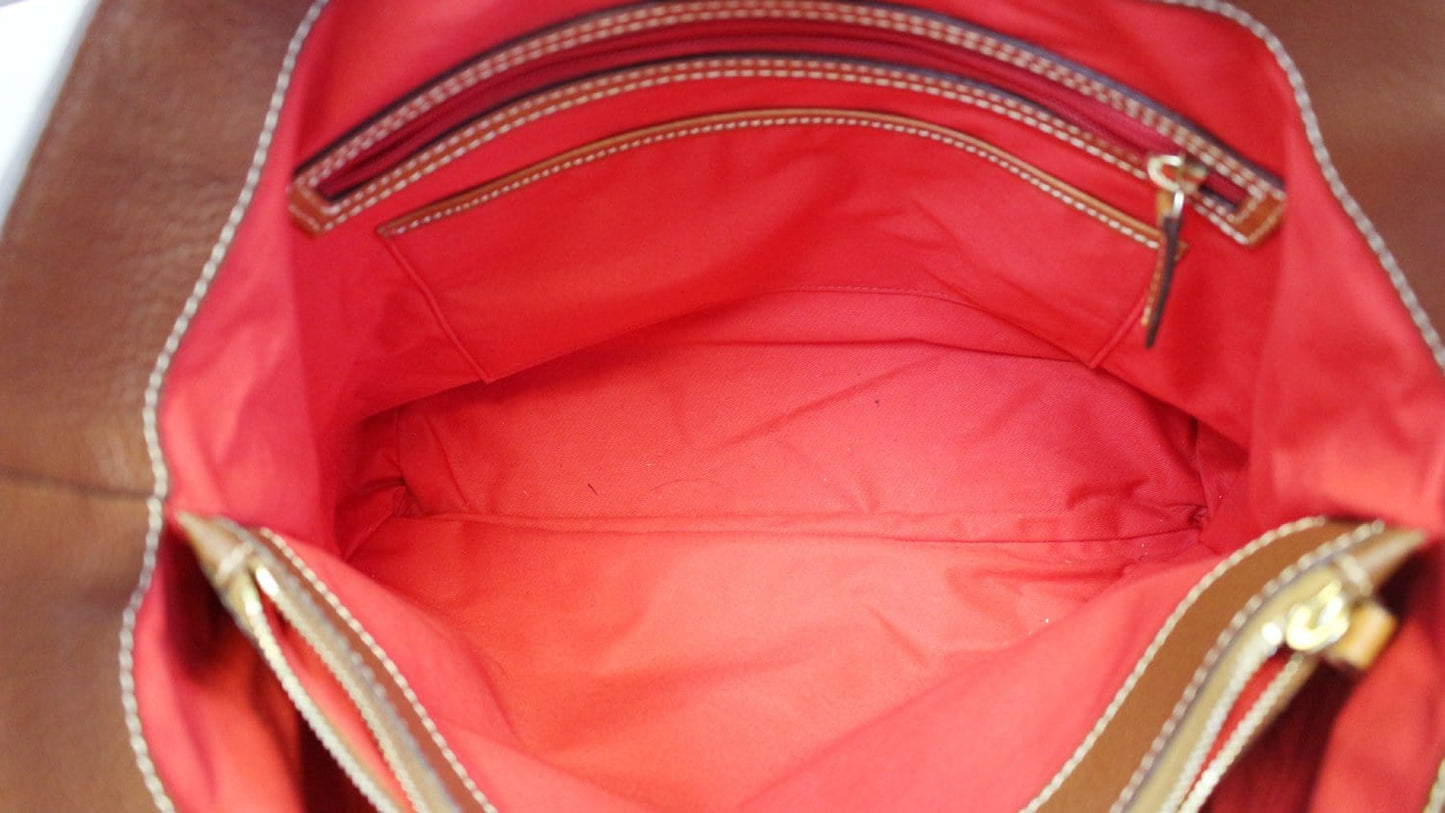 Dooney and Bourke Top Handle Brown Leather Shoulder Bag