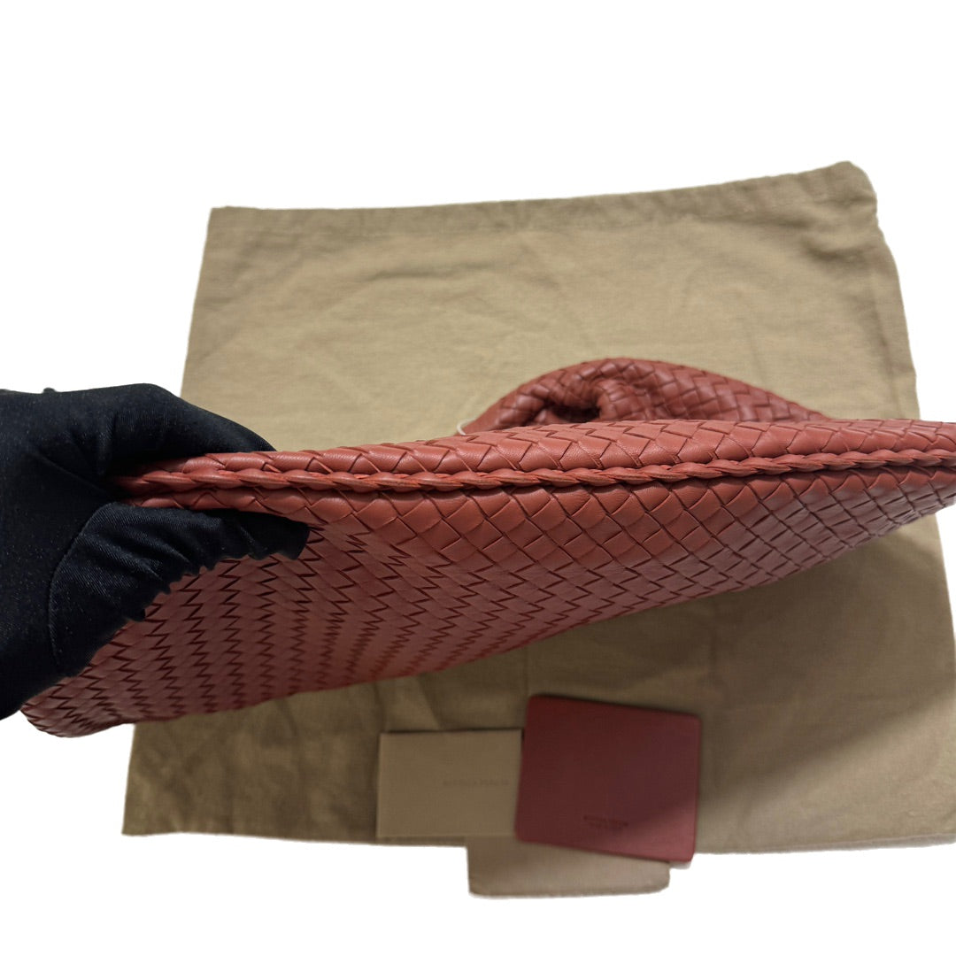 Bottega Veneta Veneta Hobo Large Burgundy 47cm Lambskin Leather