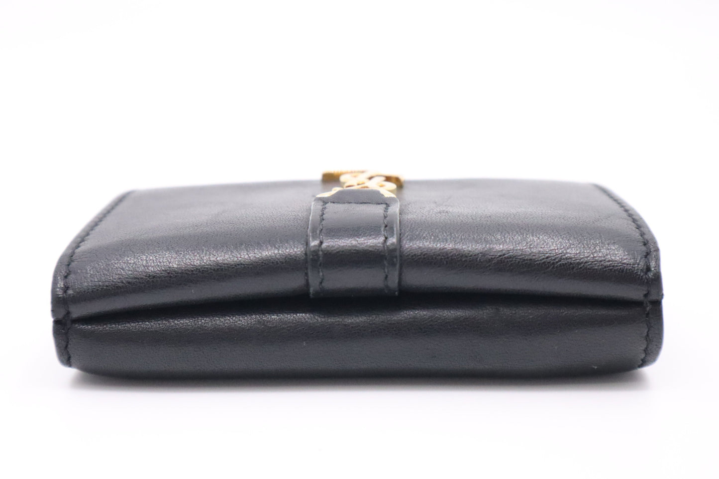 YSL Saint Laurent Compact Wallet in Black Leather