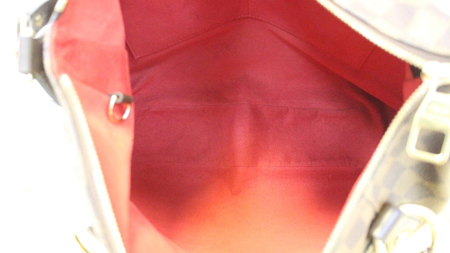 LOUIS VUITTON Evora MM Damier Ebene Tote Shoulder Bag