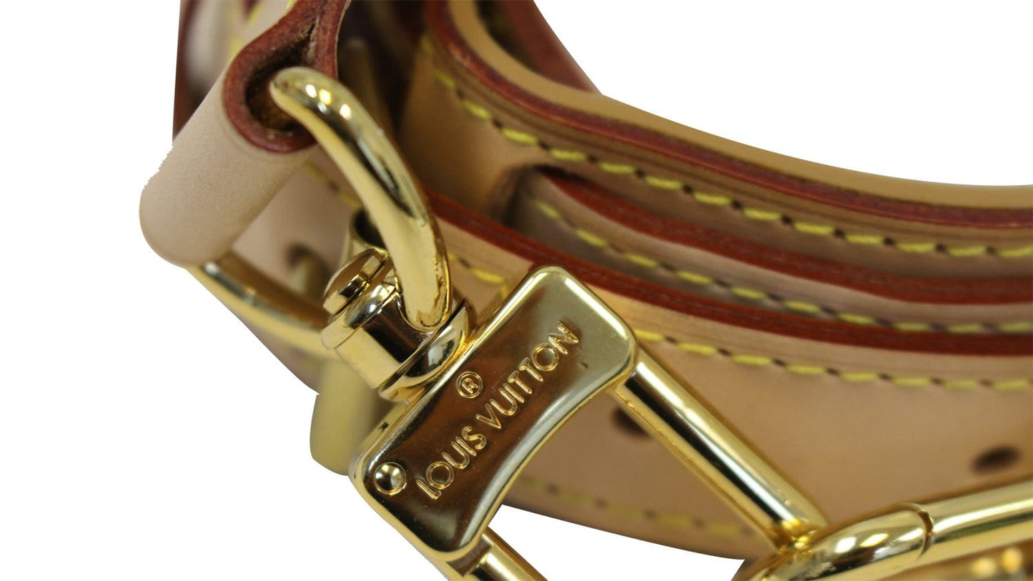 LOUIS VUITTON Leather Bandouliere Shoulder Strap Beige