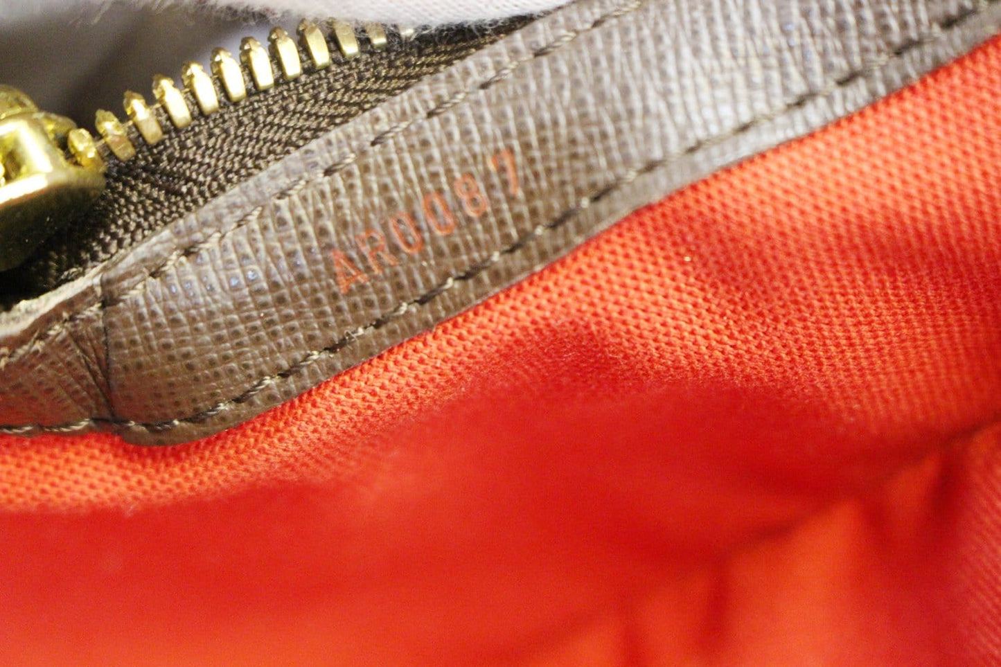 LOUIS VUITTON Damier Ebene Belem MM Brown Shoulder Bag