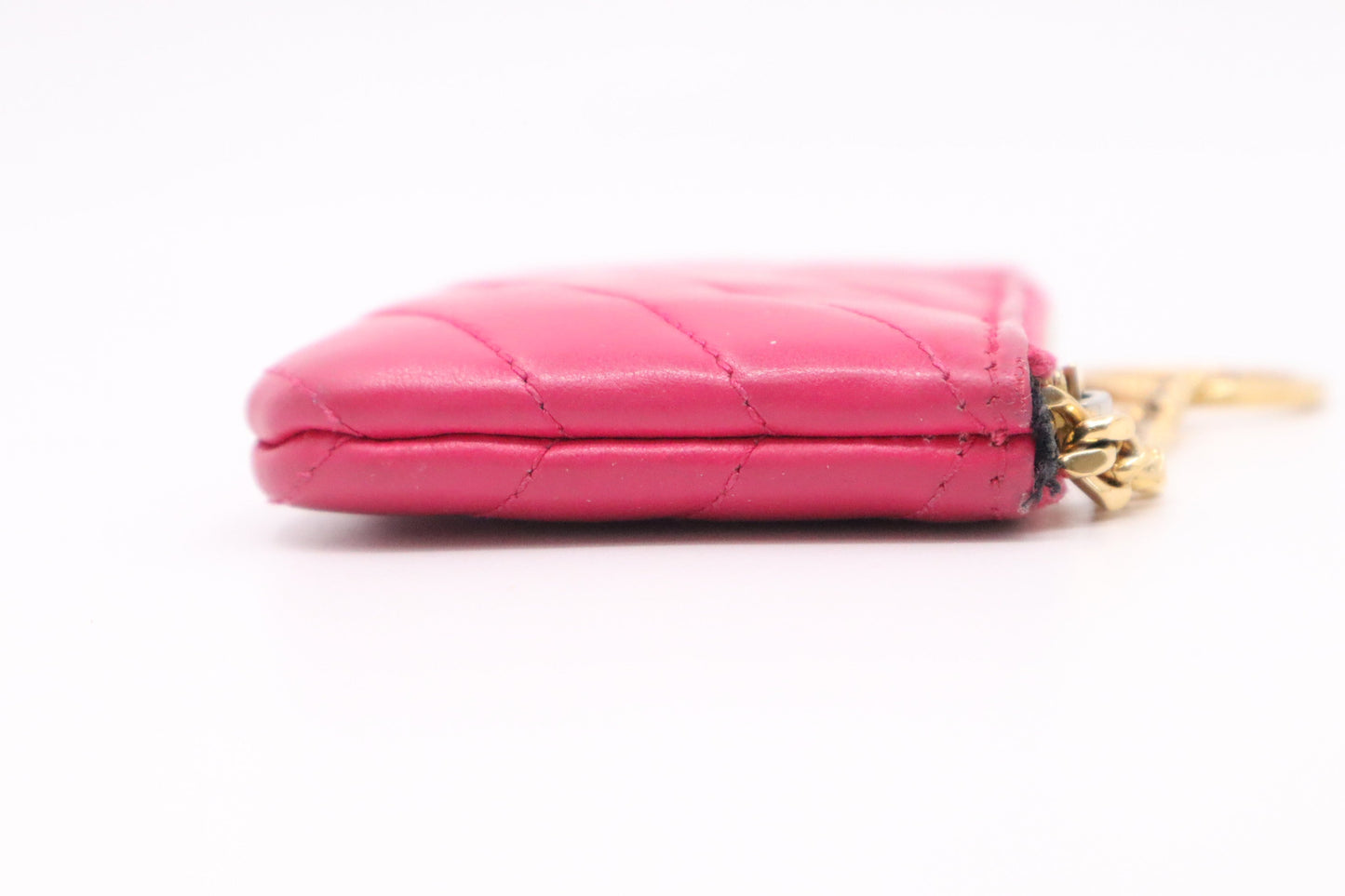 YSL Saint Laurent Key Pouch in Pink Leather