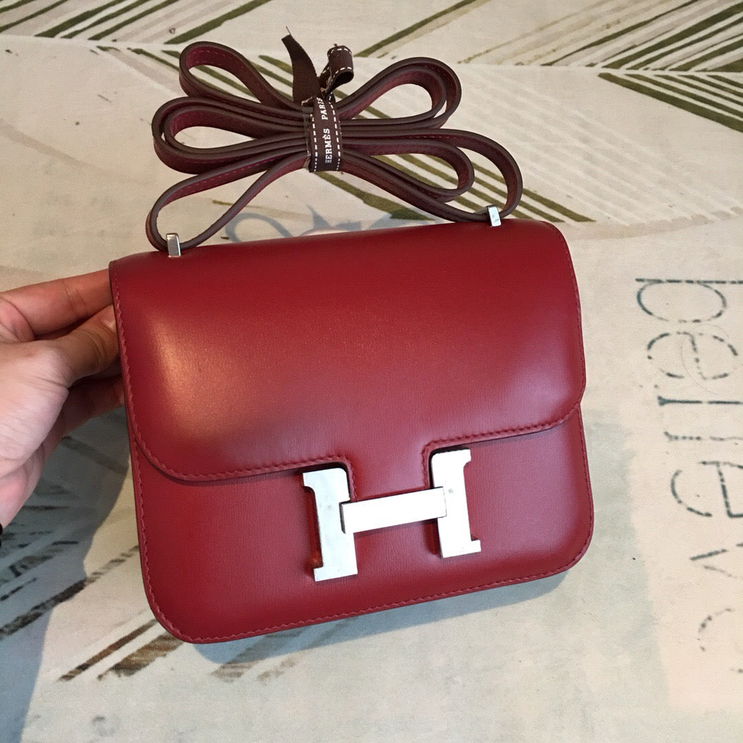 Top Quality Constance Burgundy For Women SiTop Qualityer Toned Hardware 7.4in/19cm