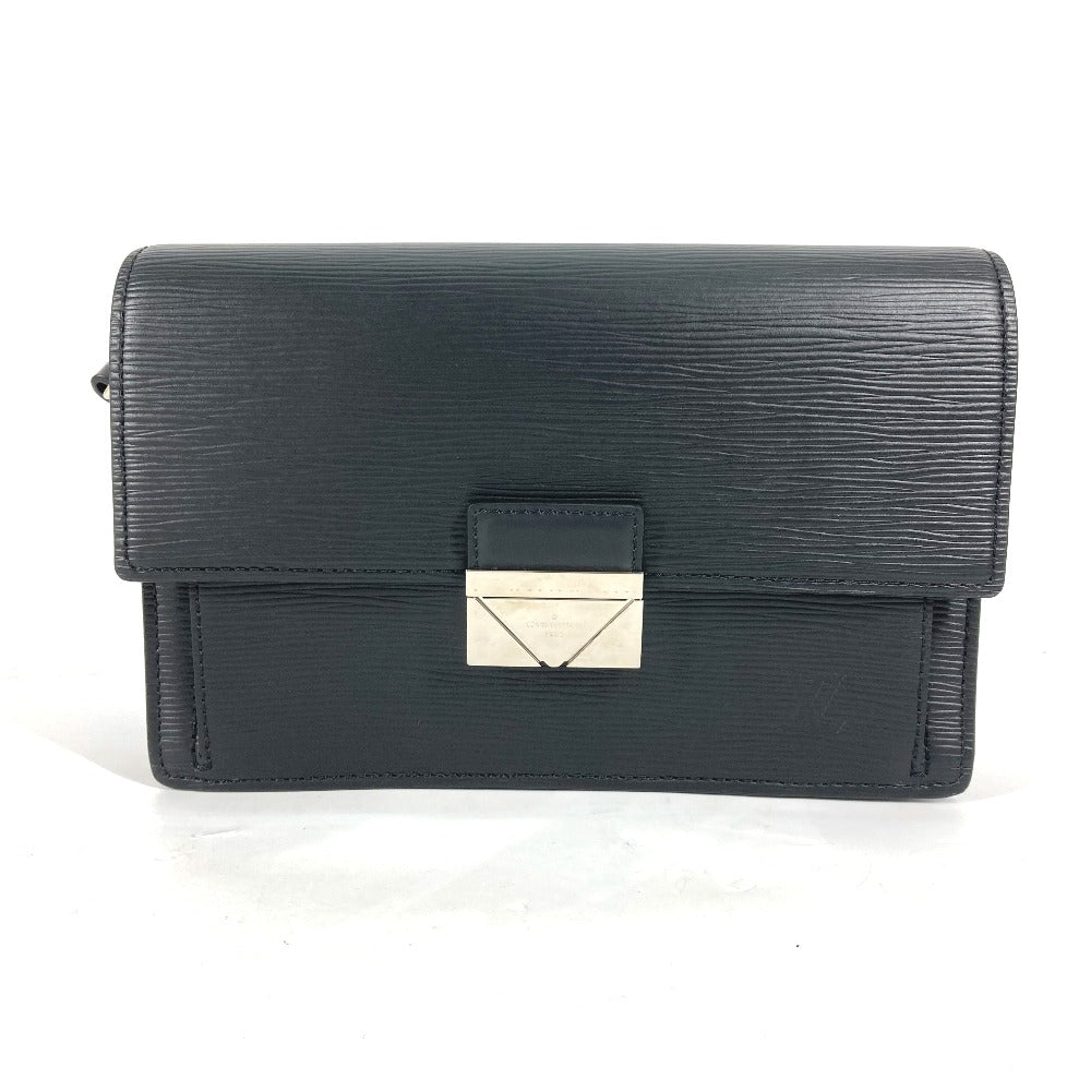 LOUIS VUITTON business bag M42742 Epi Leather black Epi Pochette Thames