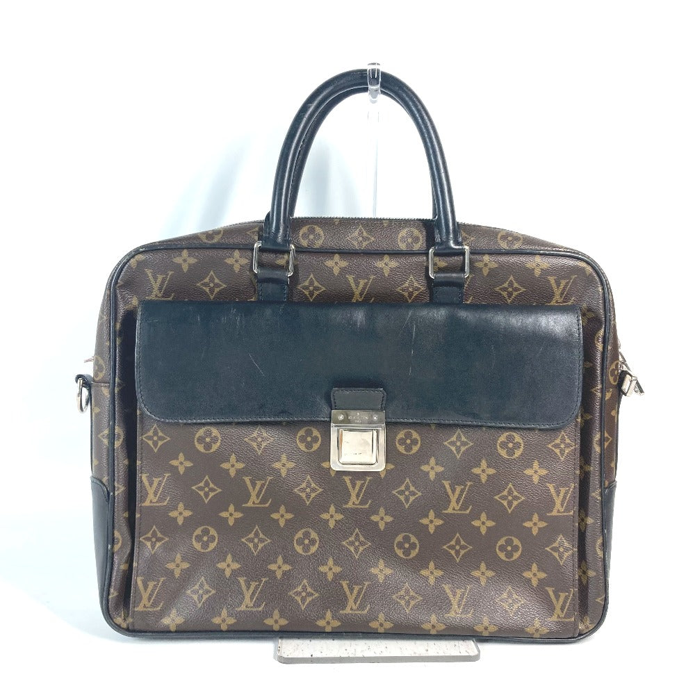 LOUIS VUITTON Business bag M56719 Monogram canvas, leather Brown Monogram macacer Soft briefcase