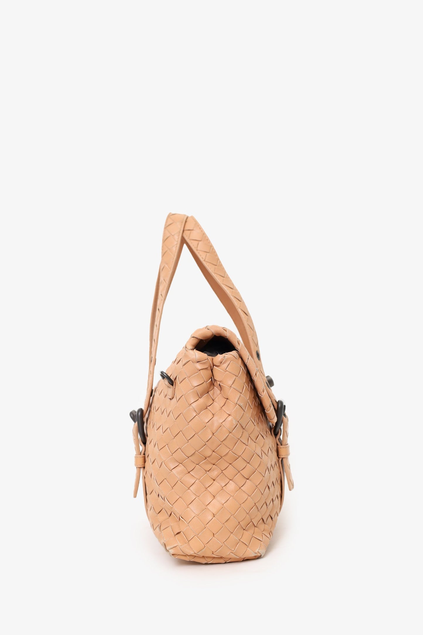 Bottega Veneta Pink Intrecciato Leather 2way Bag Leather Shoulder Bag With Strap