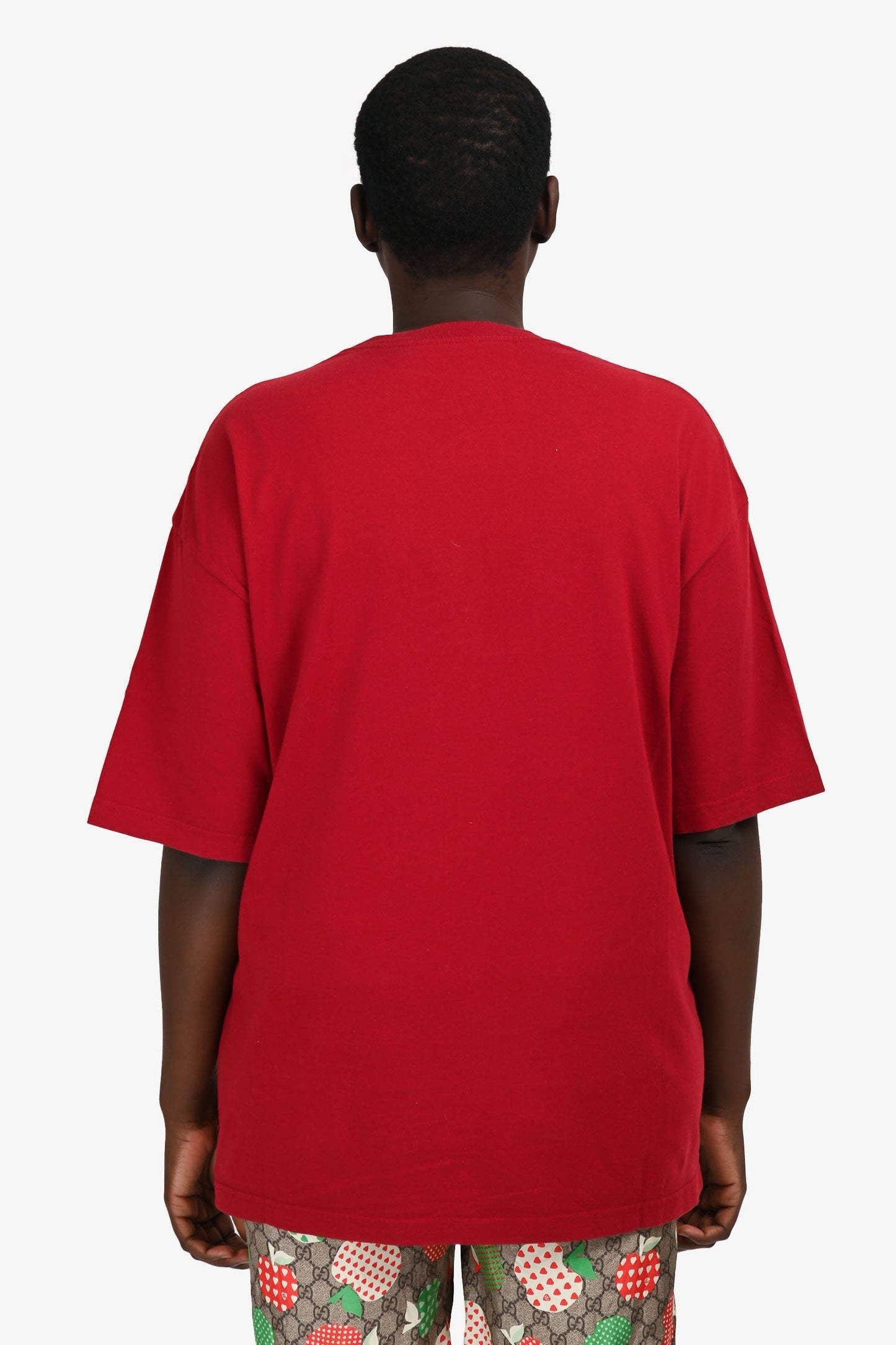 Balenciaga Red Cotton Logo T-Shirt Size M Mens