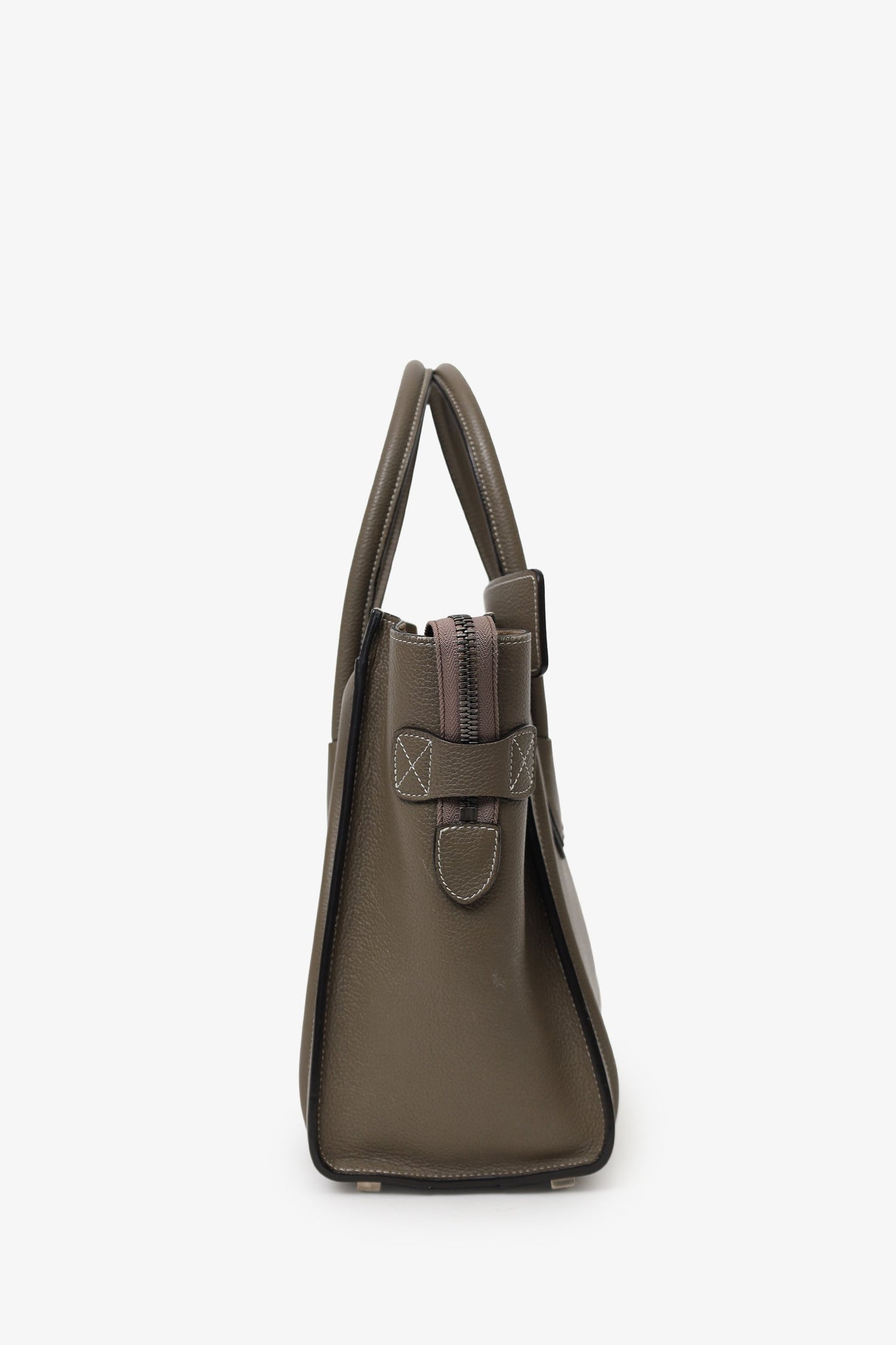 Celine Grey Leather Micro Luggage Tote