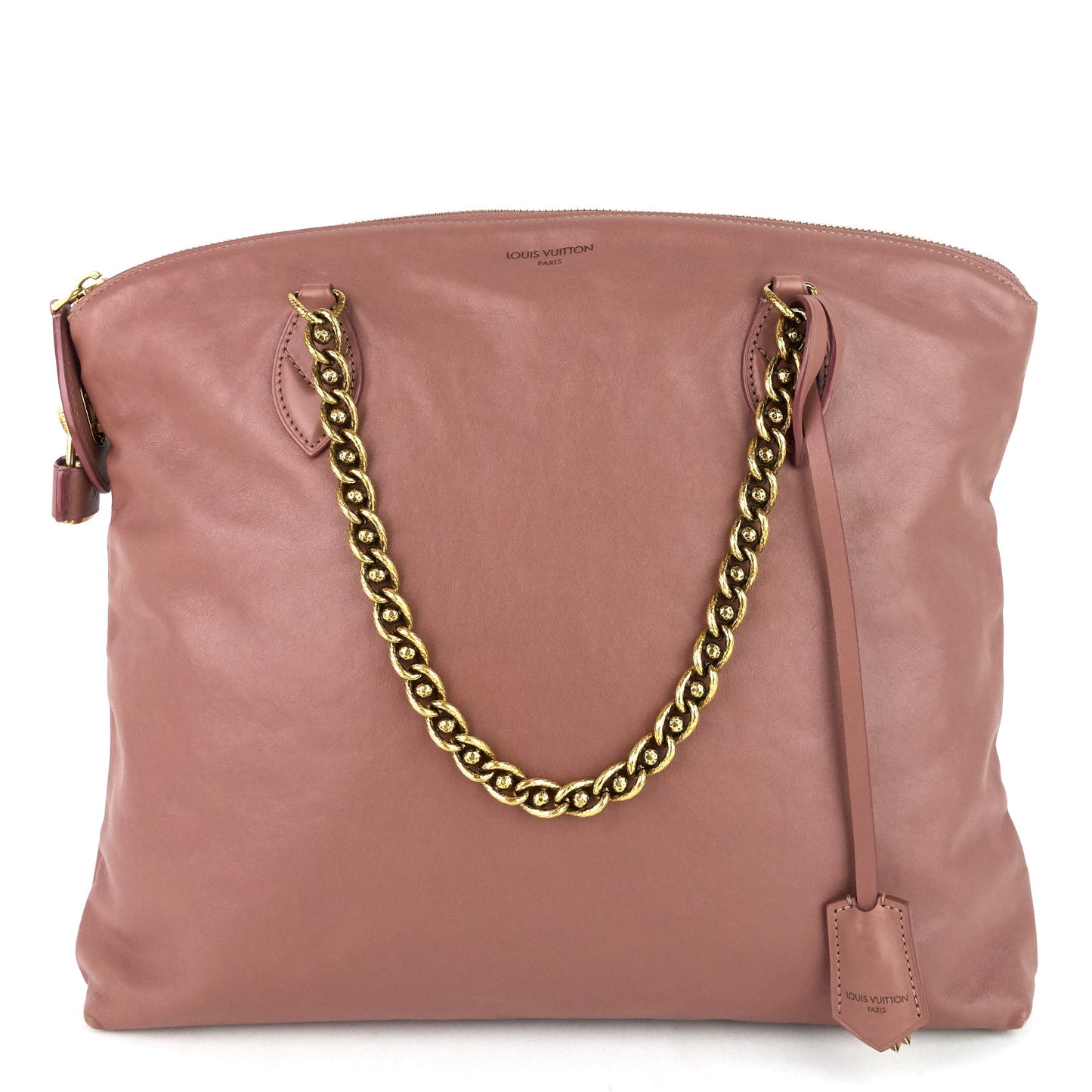 LOUIS VUITTON Cuir Boudoir Lockit Leather Chain Tote Bag